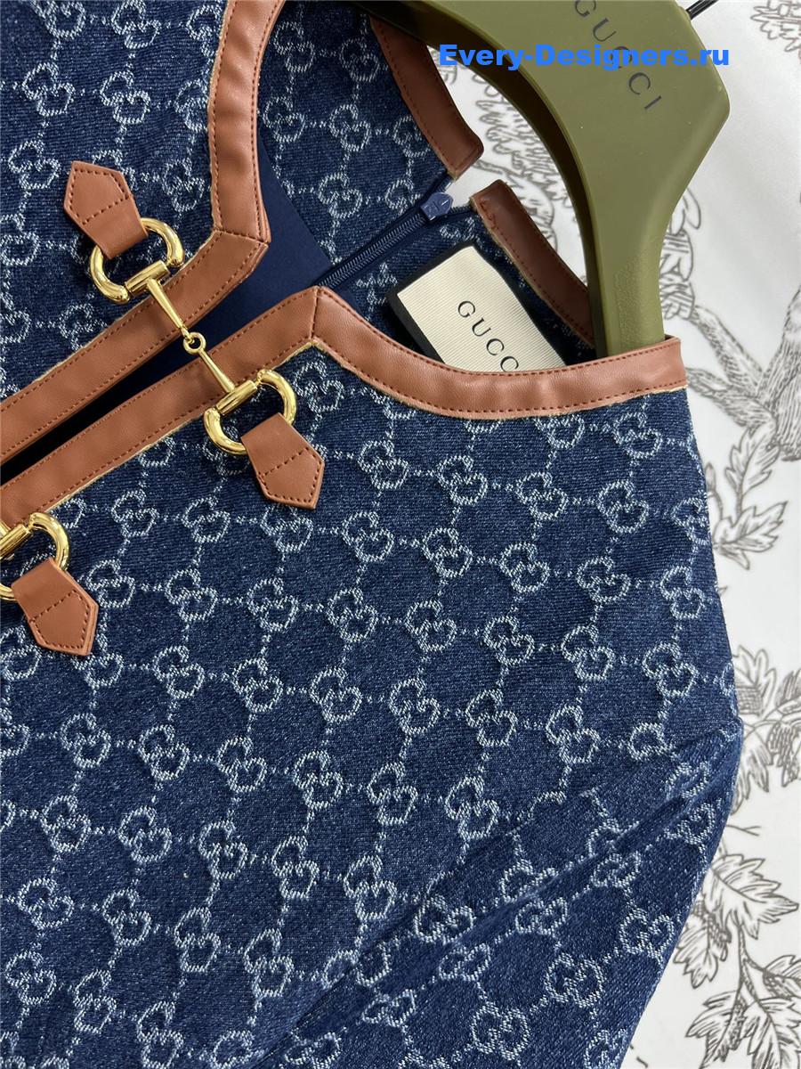 Gvc*1 gg denim jacquard dress