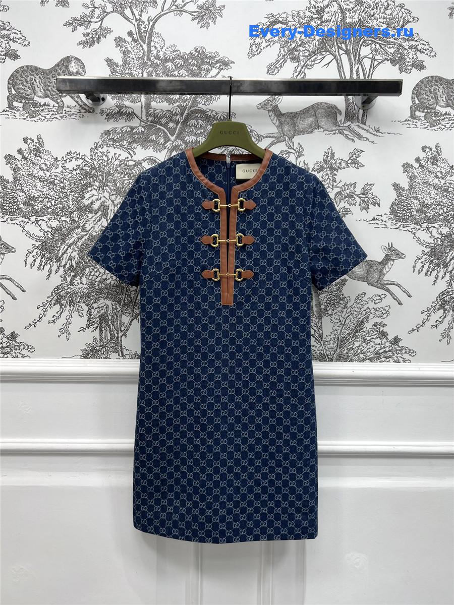 Gvc*1 gg denim jacquard dress