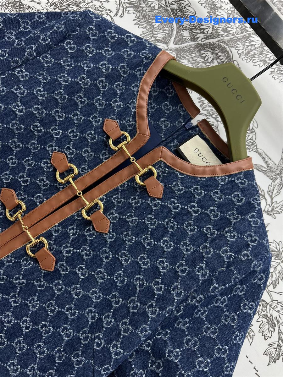 Gvc*1 gg denim jacquard dress