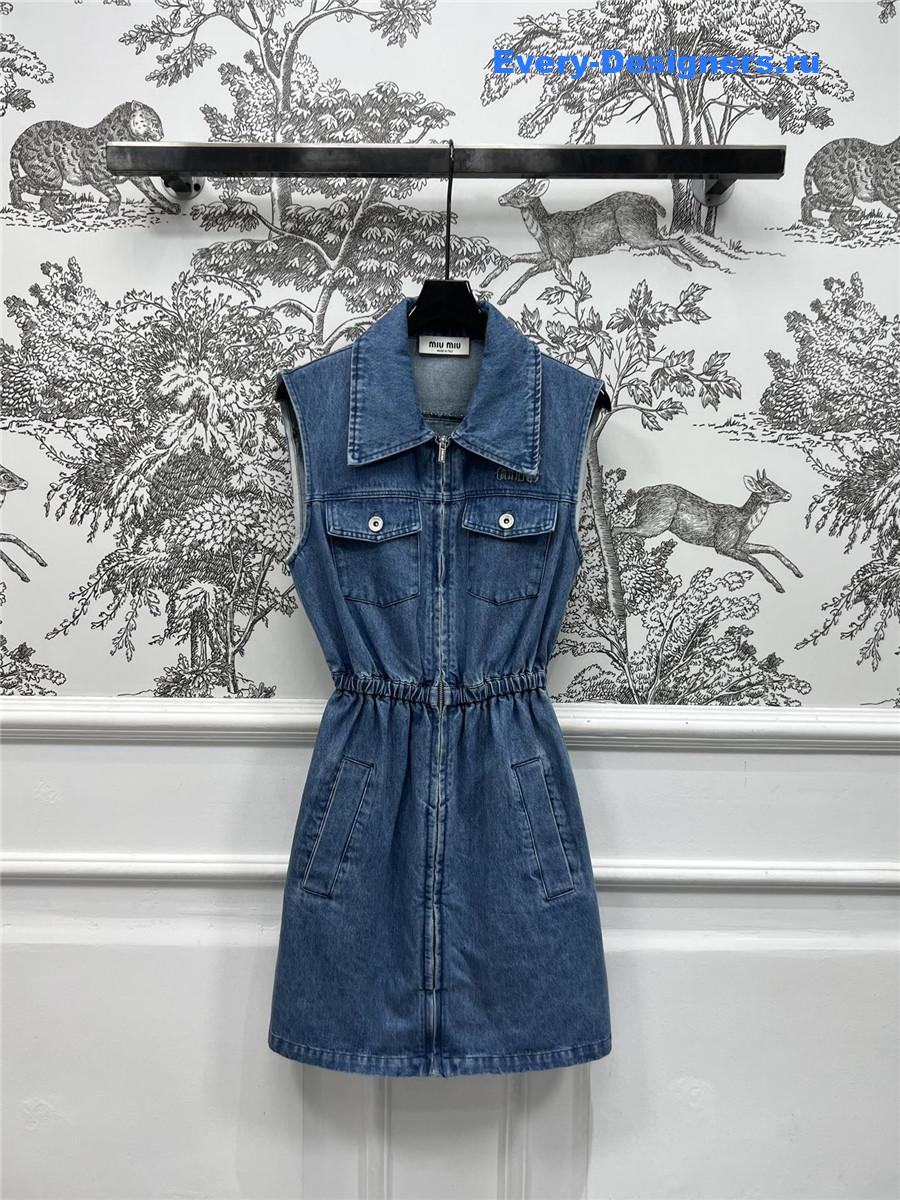 Miu Miu Washed Denim Dress