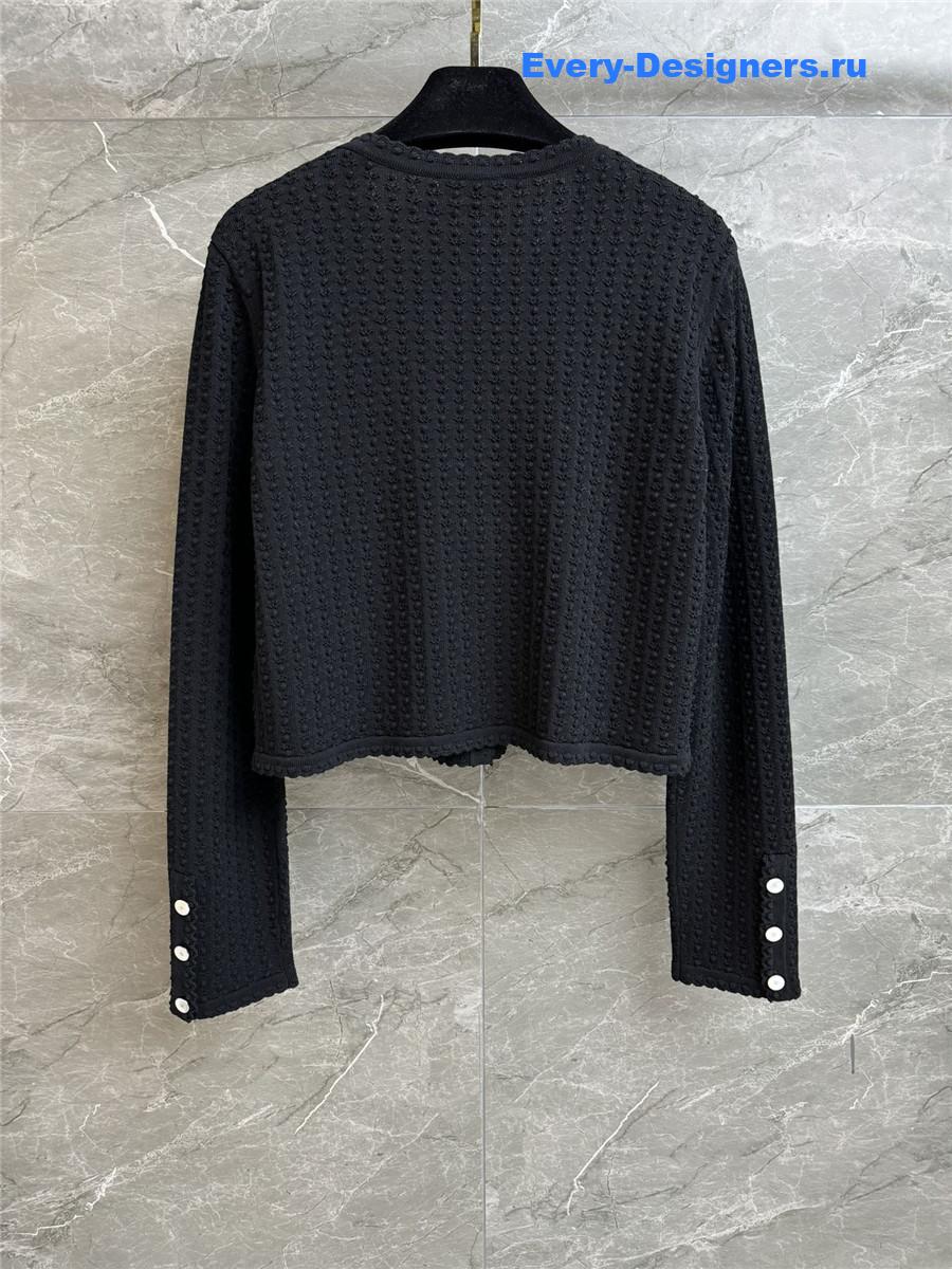 Ch**el black 3d pattern cardigan