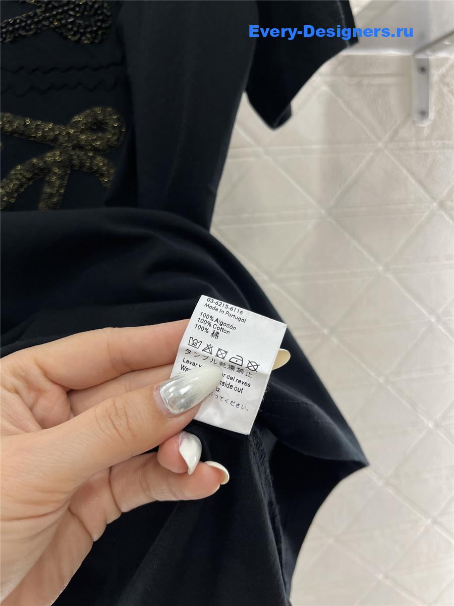 L0ew* black rhinestone t-shirt