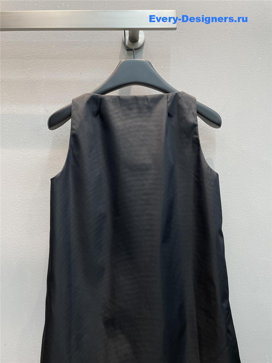 Pra*a black sleeveless re-nylon dress