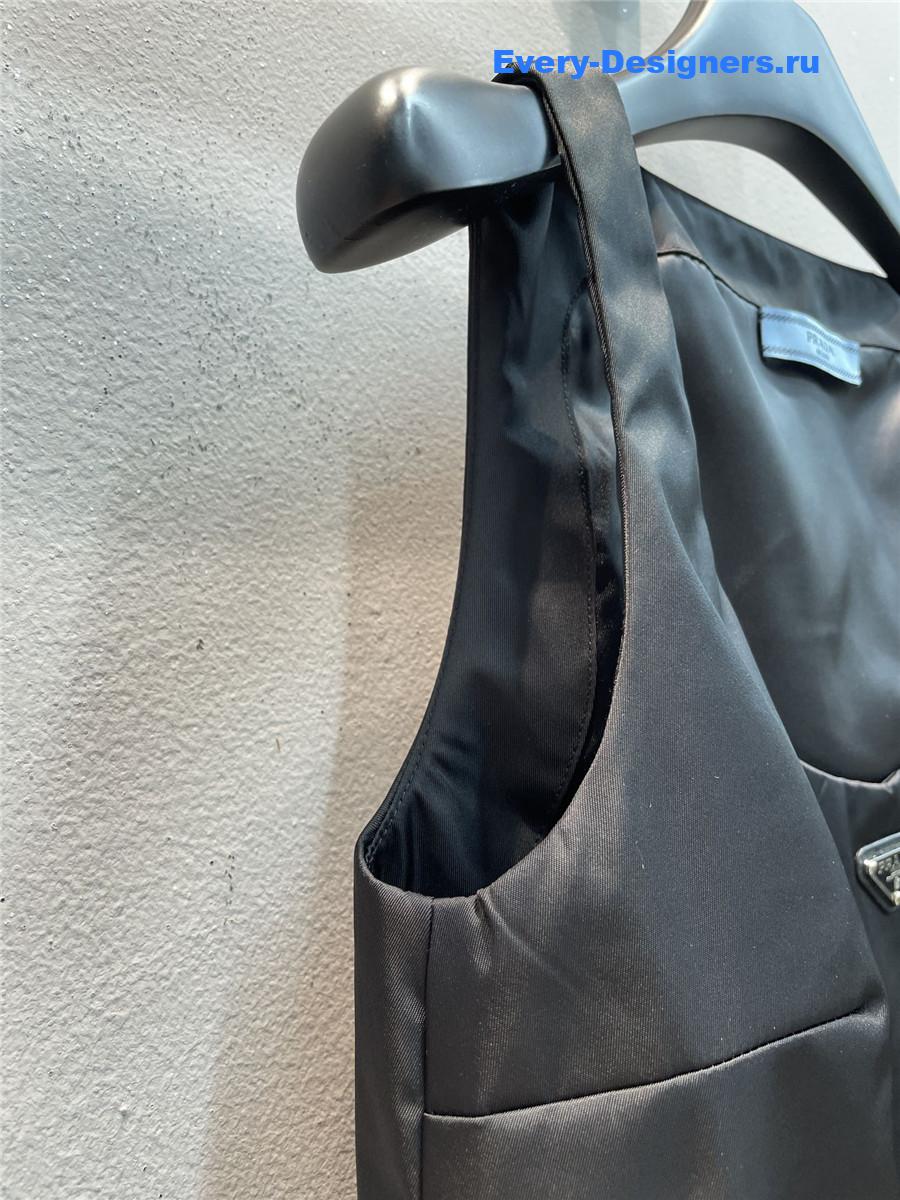 Pra*a black sleeveless re-nylon dress