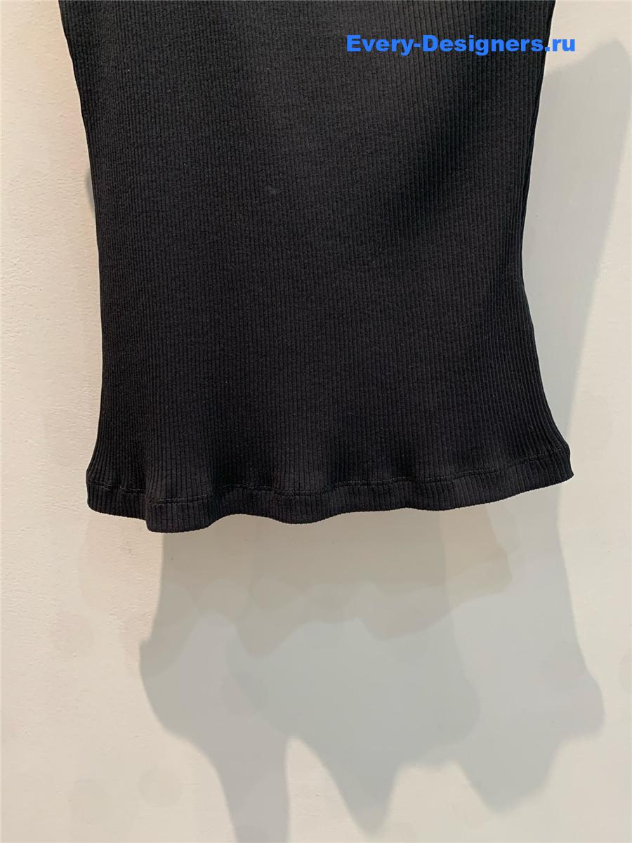 D10r asymmetric tank top in black