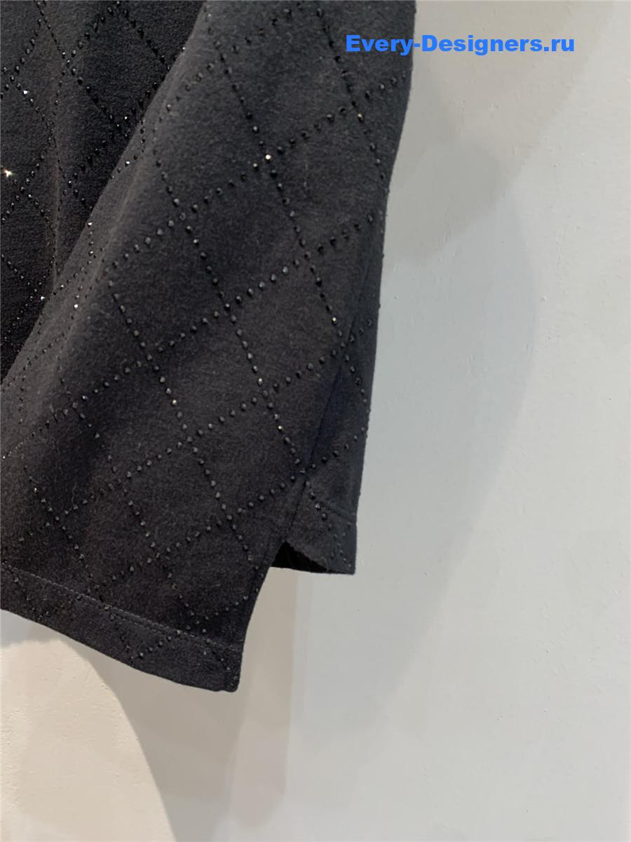 Ch**el rhinestone cotton tee