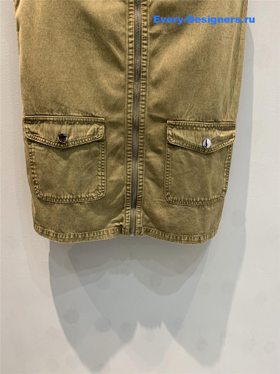 Miu Miu Brown Overall Dress