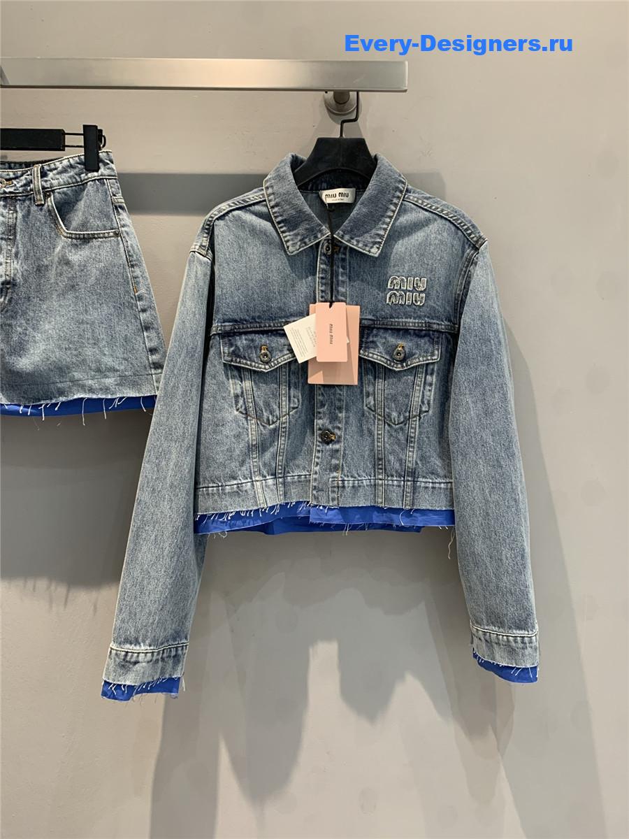 Miu Miu Sapphire Denim Jacket