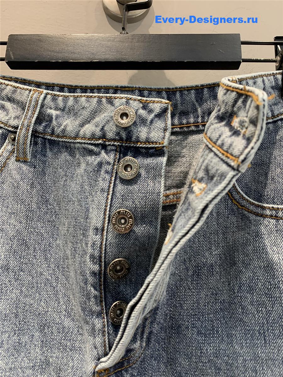 Miu Miu Washed Denim Skirt