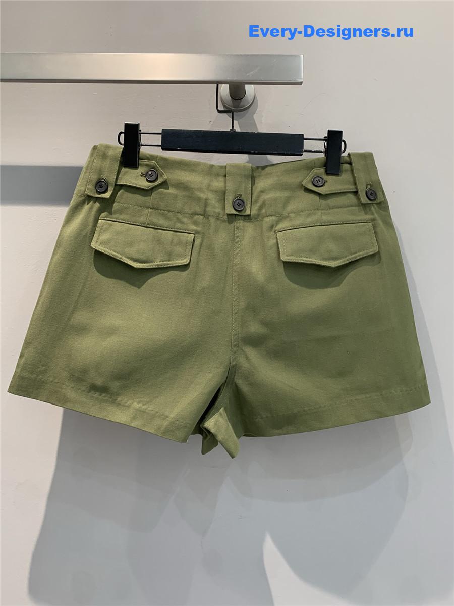 Pra*a green cargo shorts