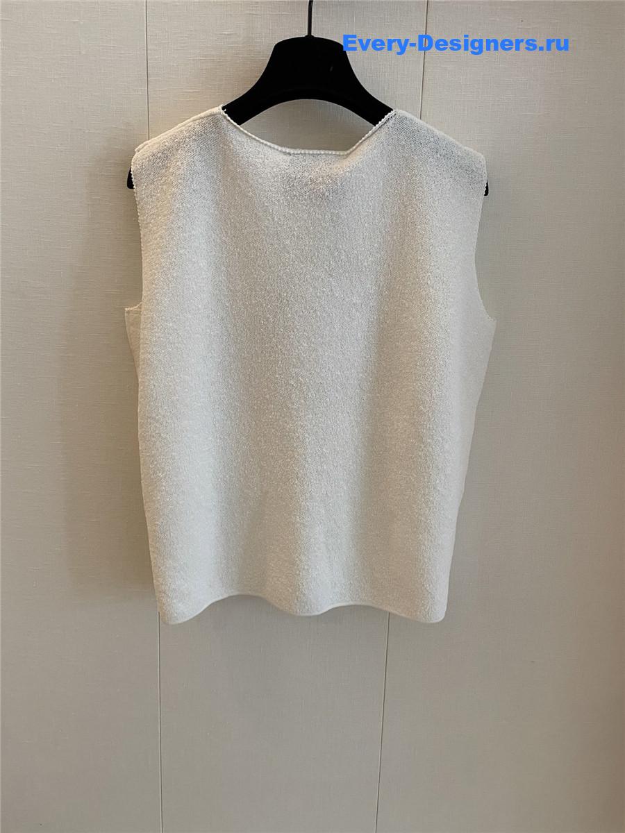 Ch**el cc white knit vest