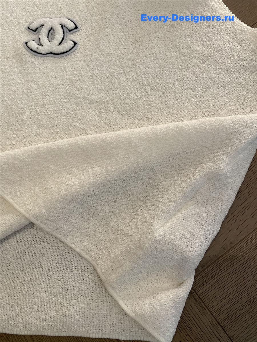 Ch**el cc white knit vest