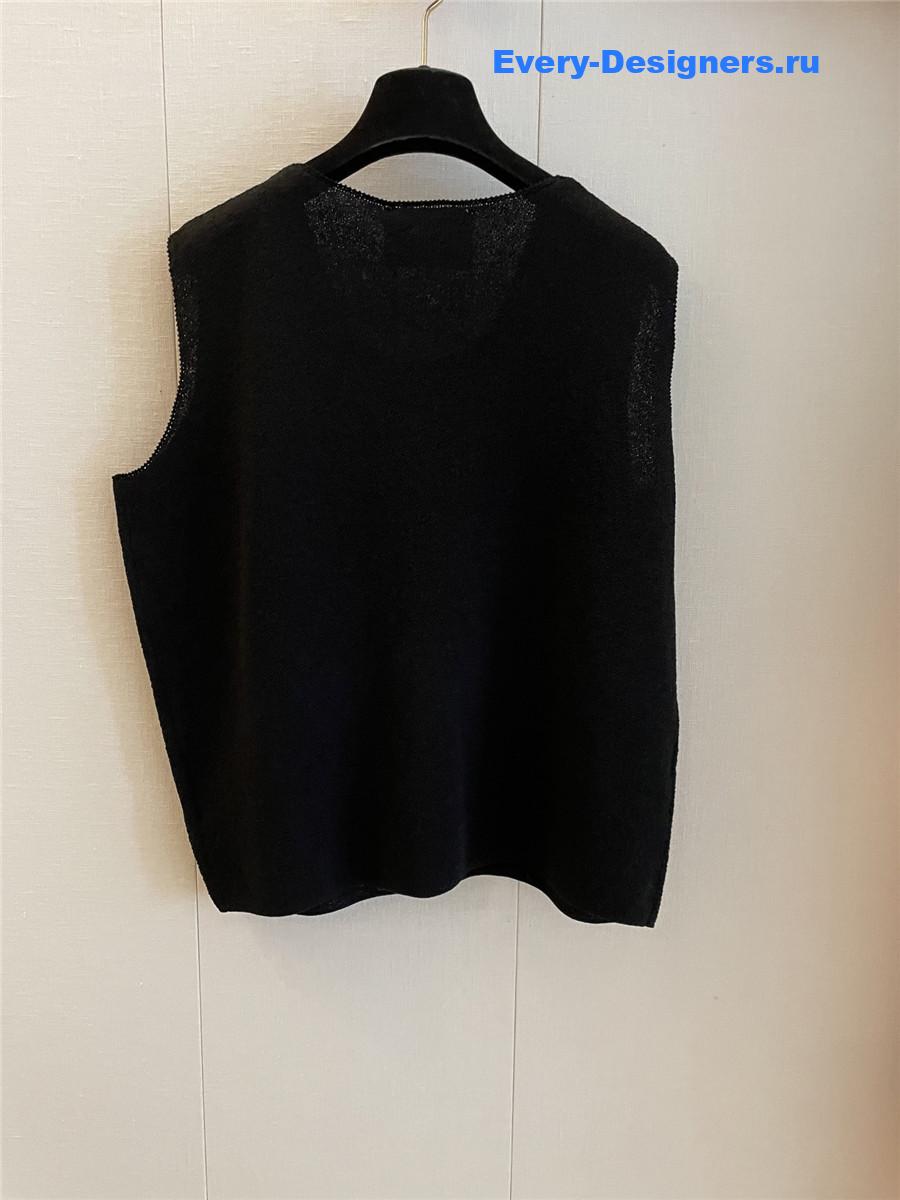 Ch**el cc black knit vest