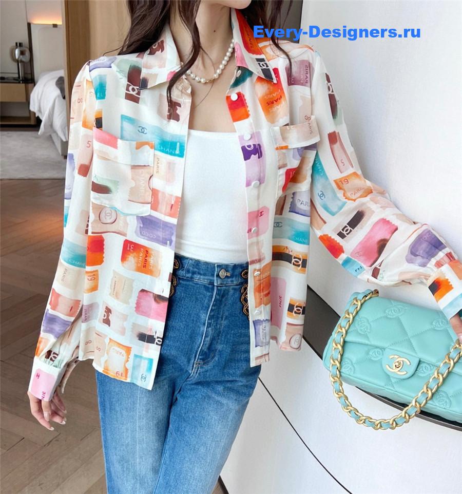 Ch**el cc colorblock shirt