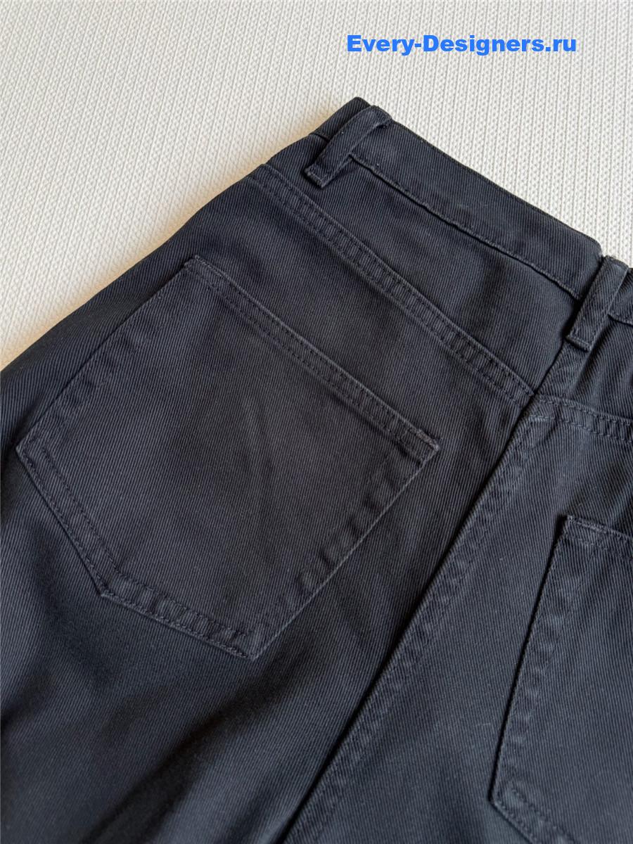 Pra*a black wide-leg jeans