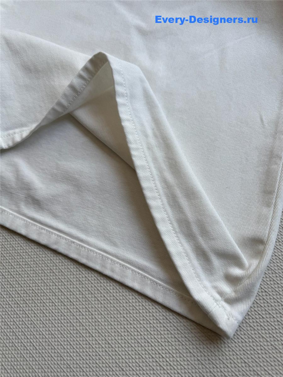 Pra*a white wide-leg jeans