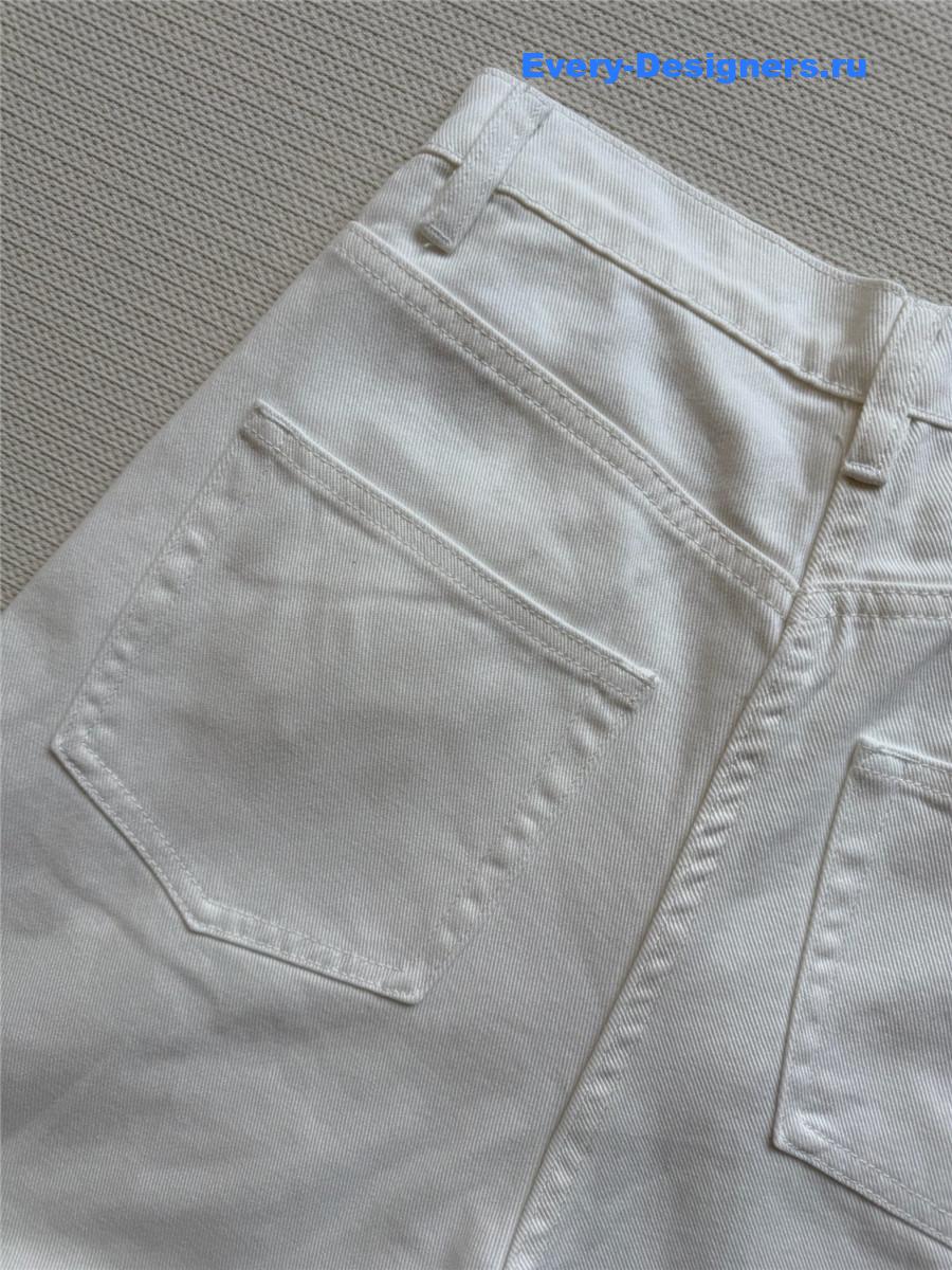 Pra*a white wide-leg jeans