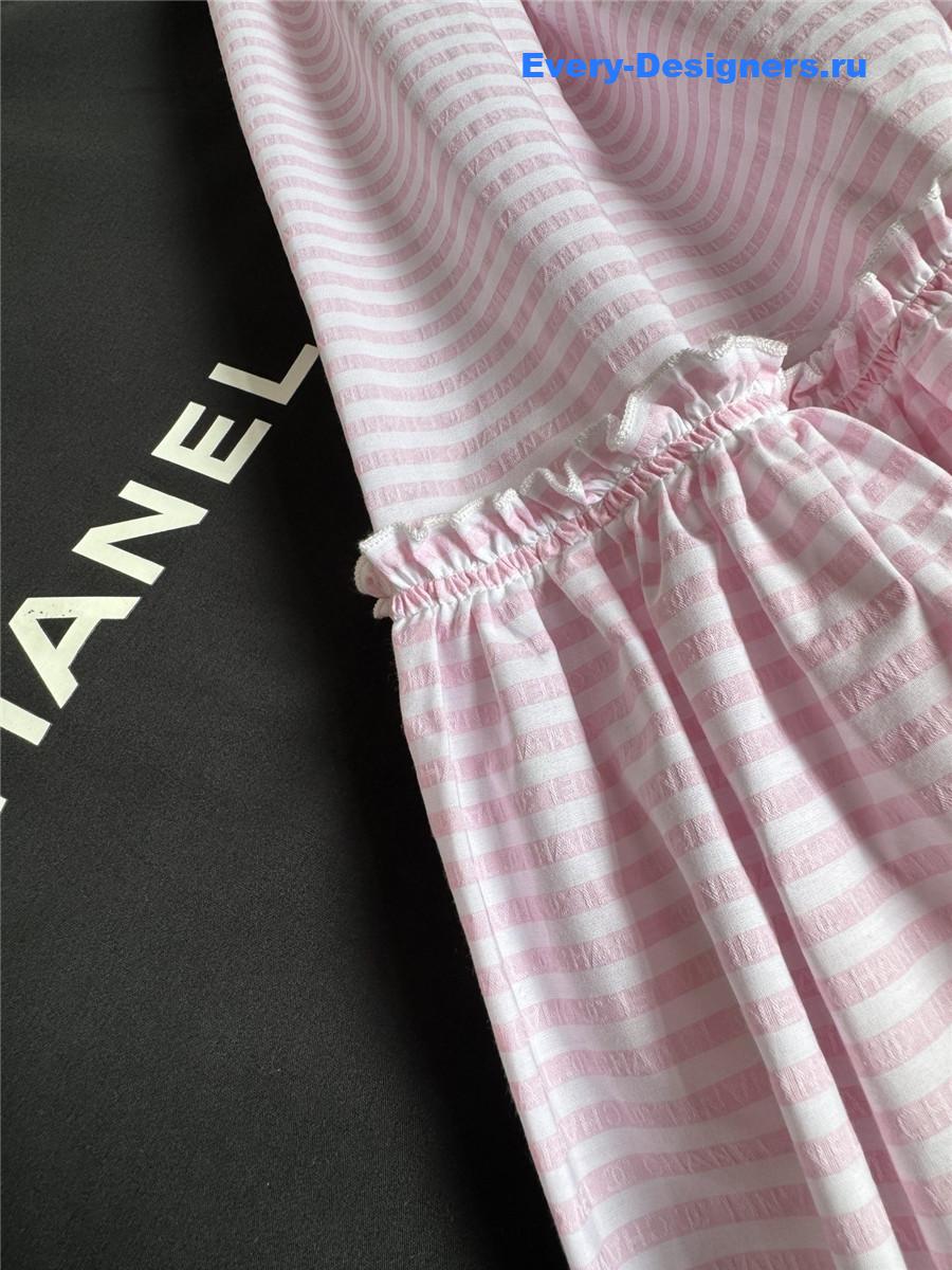 Ch**el pink striped maxi skirt