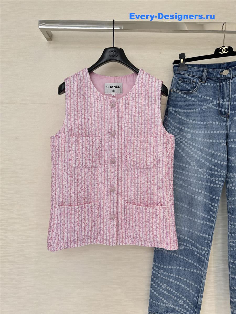 Ch**el pink vest jacket