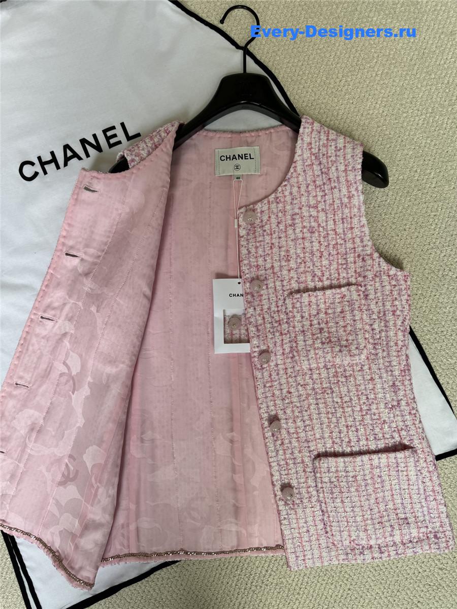 Ch**el pink vest jacket
