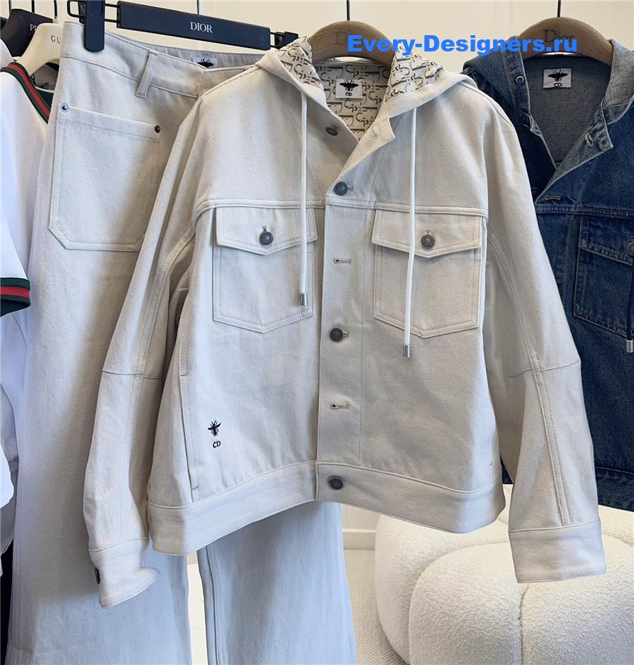 D10r blue wash oversized hooded jacket