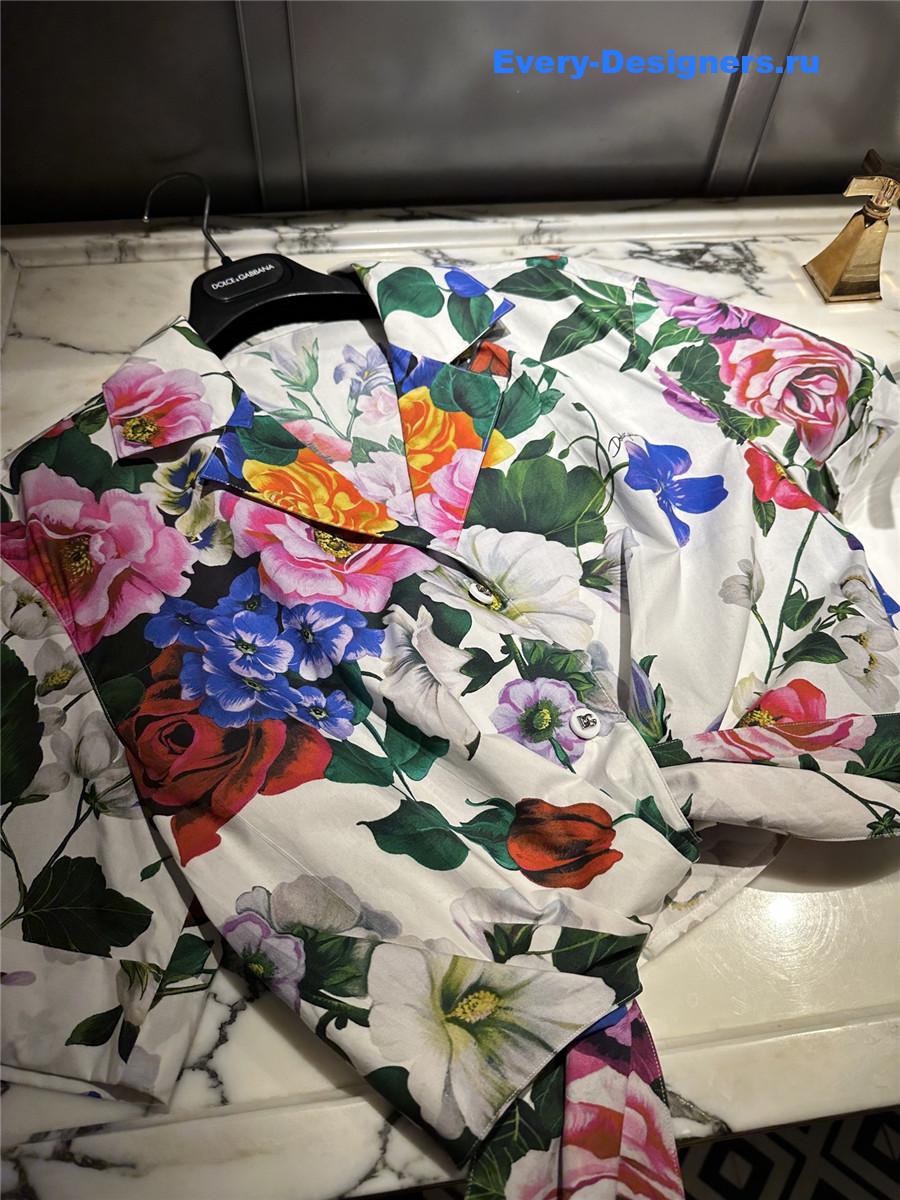 Dolce & Gabbana Floral Cropped Shirt