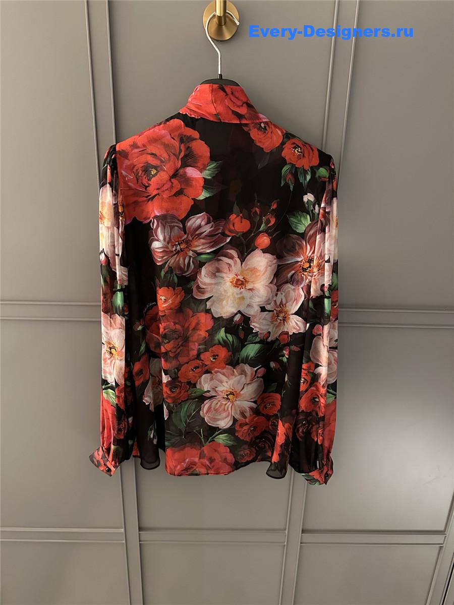 Dolce & Gabbana Floral Silk Blouse