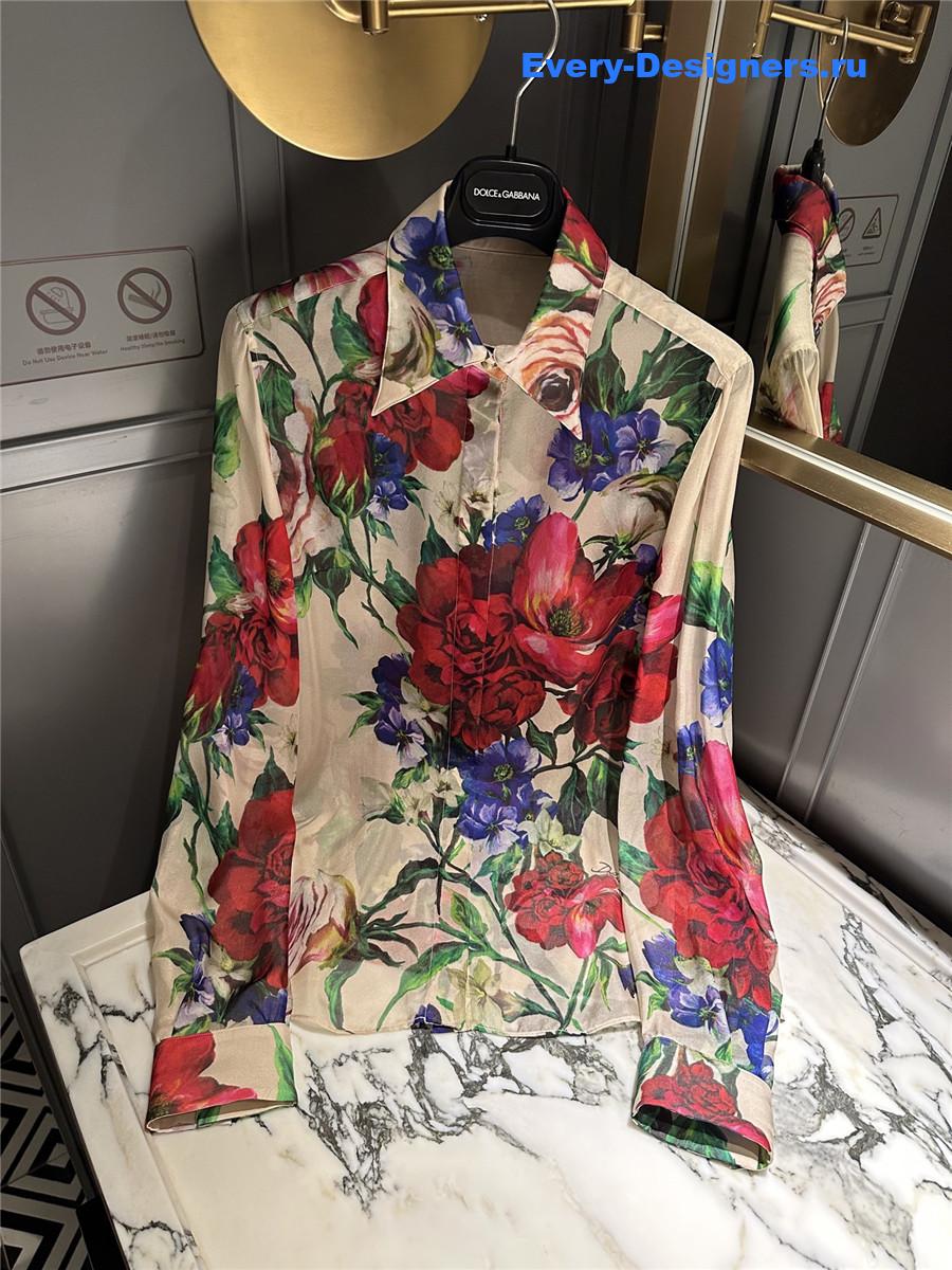 Dolce&Gabbana Floral Chiffon Shirt