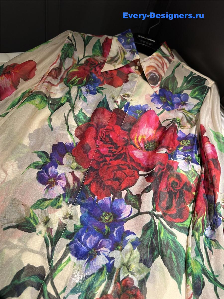 Dolce&Gabbana Floral Chiffon Shirt
