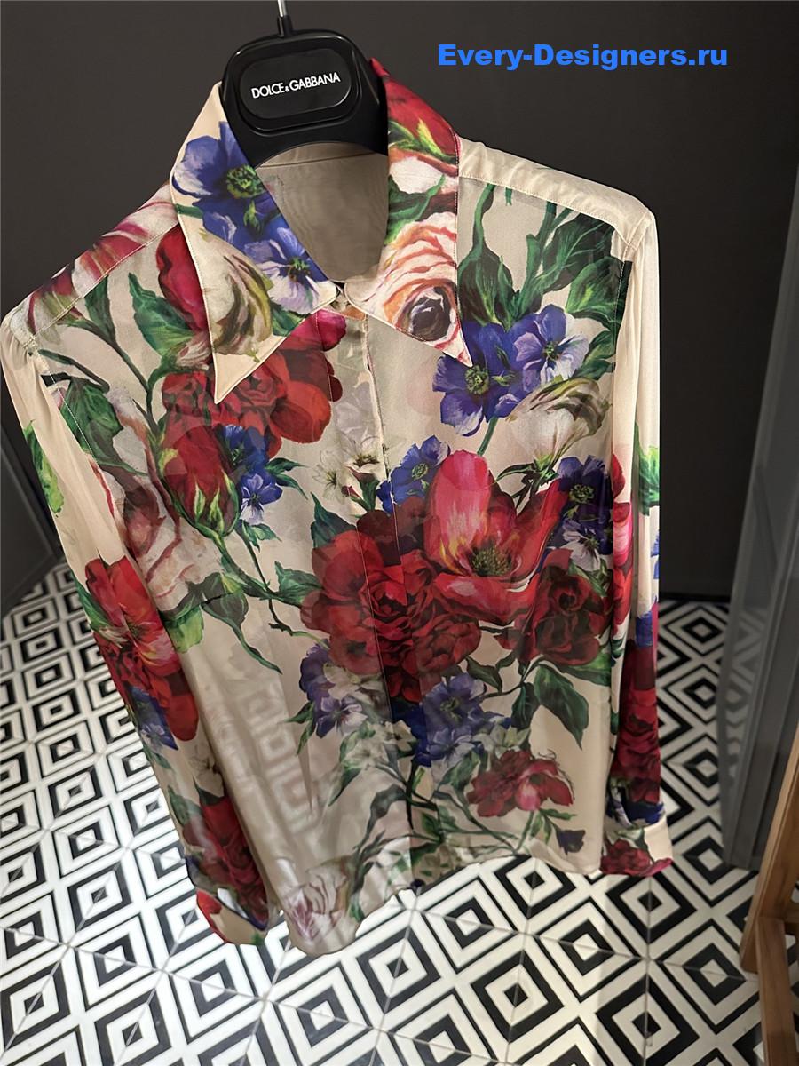 Dolce&Gabbana Floral Chiffon Shirt