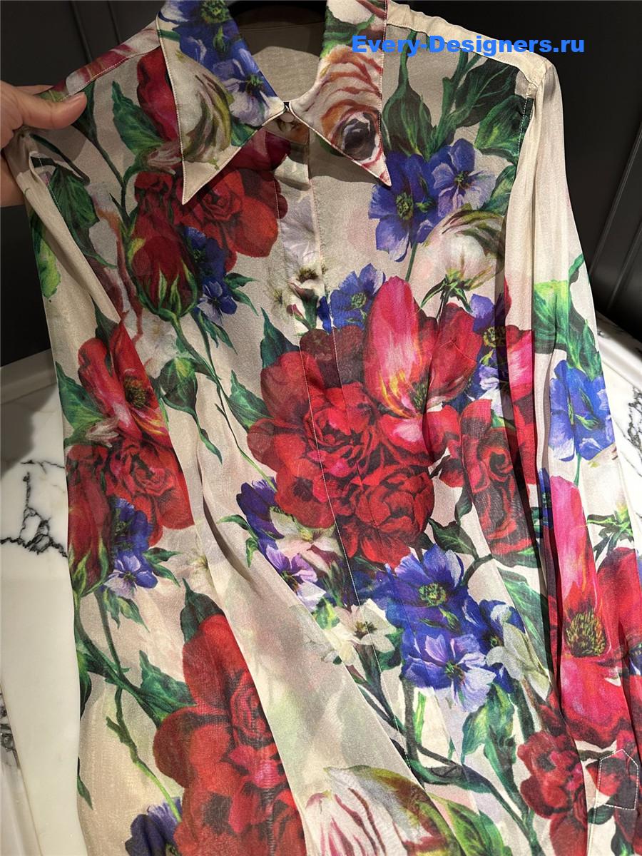 Dolce&Gabbana Floral Chiffon Shirt