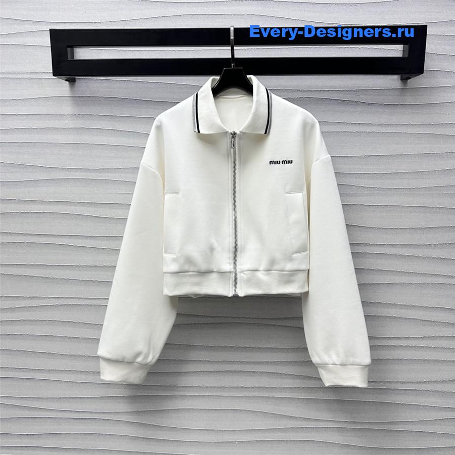 Miu Miu White Cropped Jacket