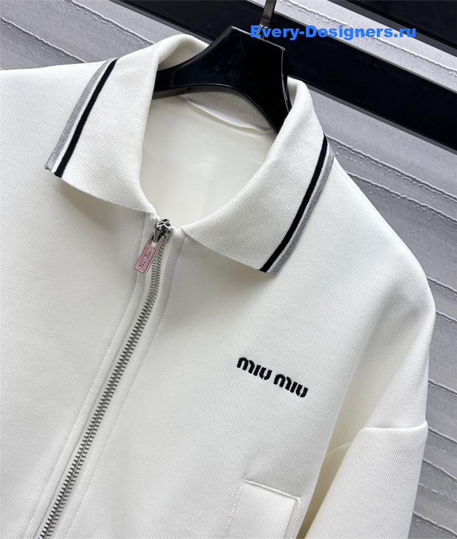 Miu Miu White Cropped Jacket