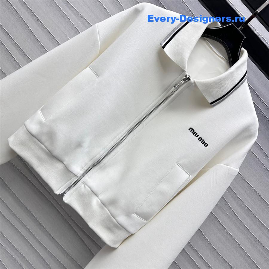 Miu Miu White Cropped Jacket