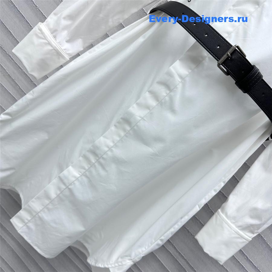 D10r white cotton shirt dress