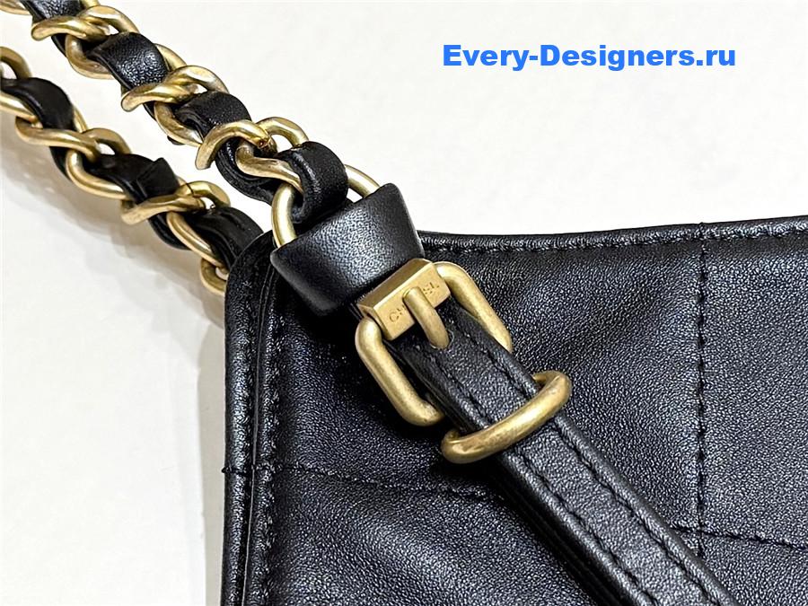 Ch**el black calfskin maxi tote