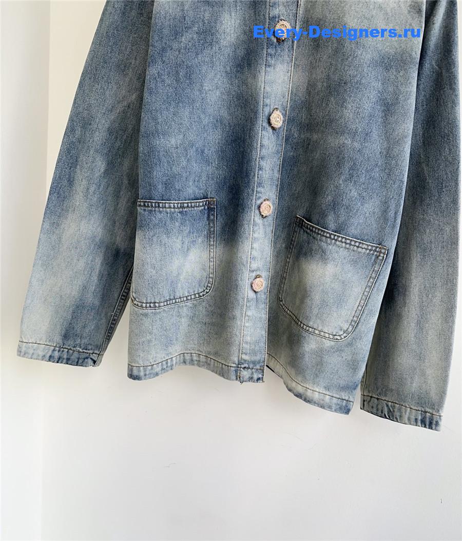 Ch**el blue gradient denim jacket