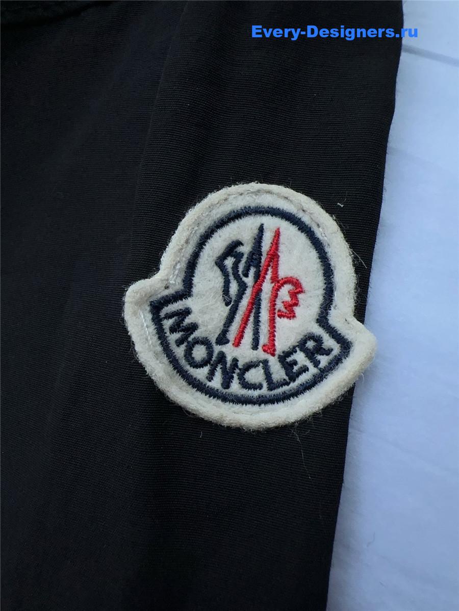 Moncler Sauvan Zip-Up Black Hooded Parka