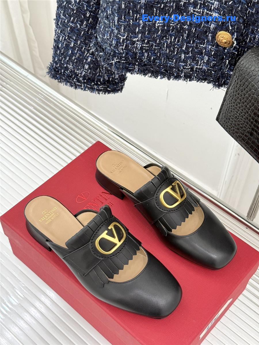 Va1e*ntin0 black vlogo mules