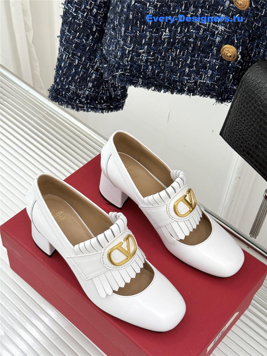 Va1e*ntin0 55mm vlogo signature pumps in white