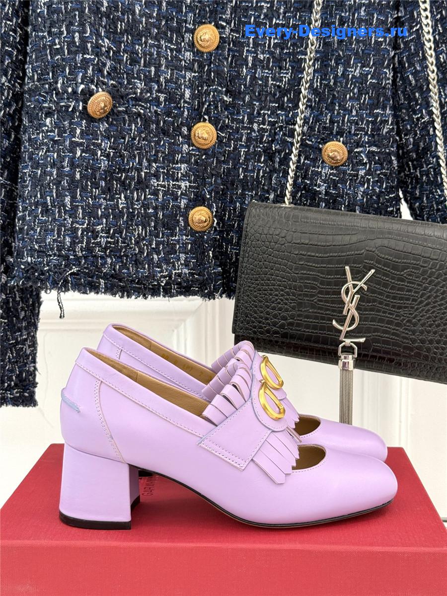 Va1e*ntin0 55mm vlogo signature pumps in purple