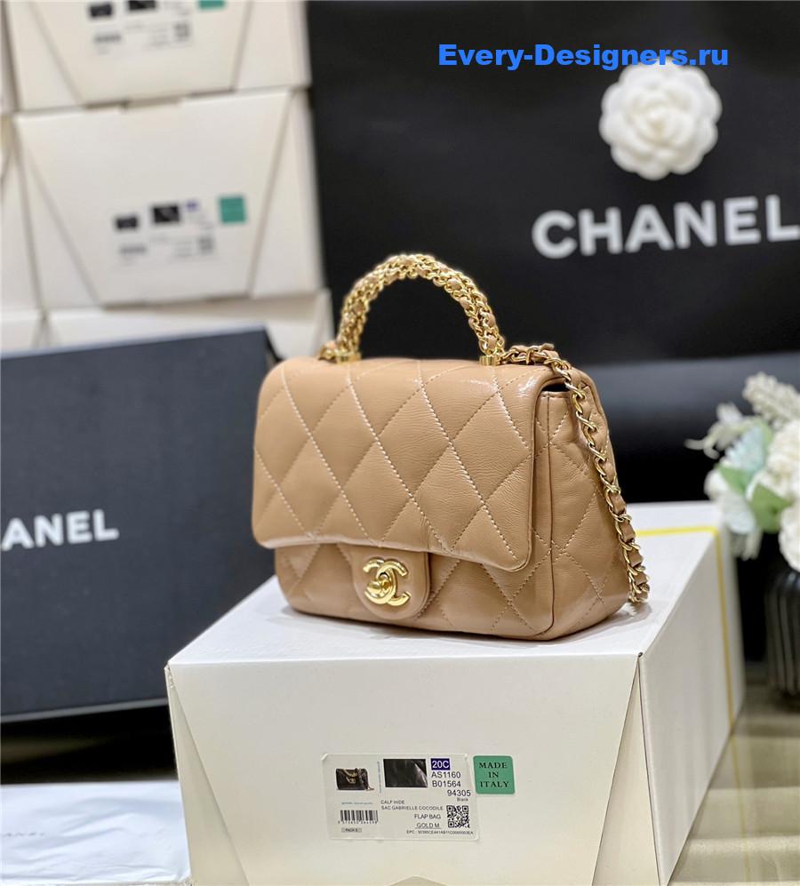 Ch**el beige mini flap bag