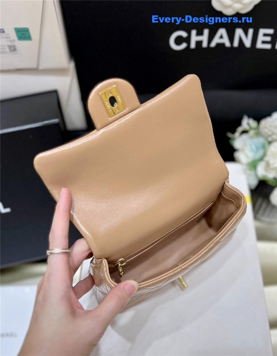 Ch**el beige mini flap bag