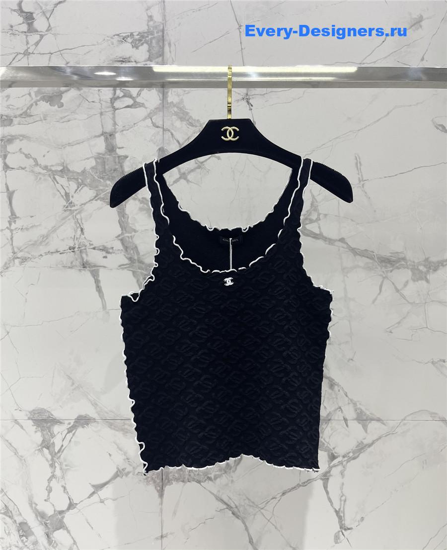 Ch**el embroidered wool-silk top