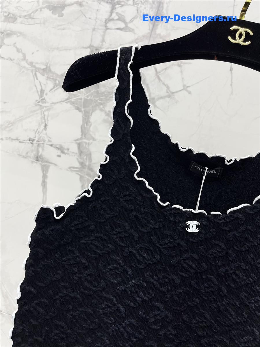 Ch**el embroidered wool-silk top