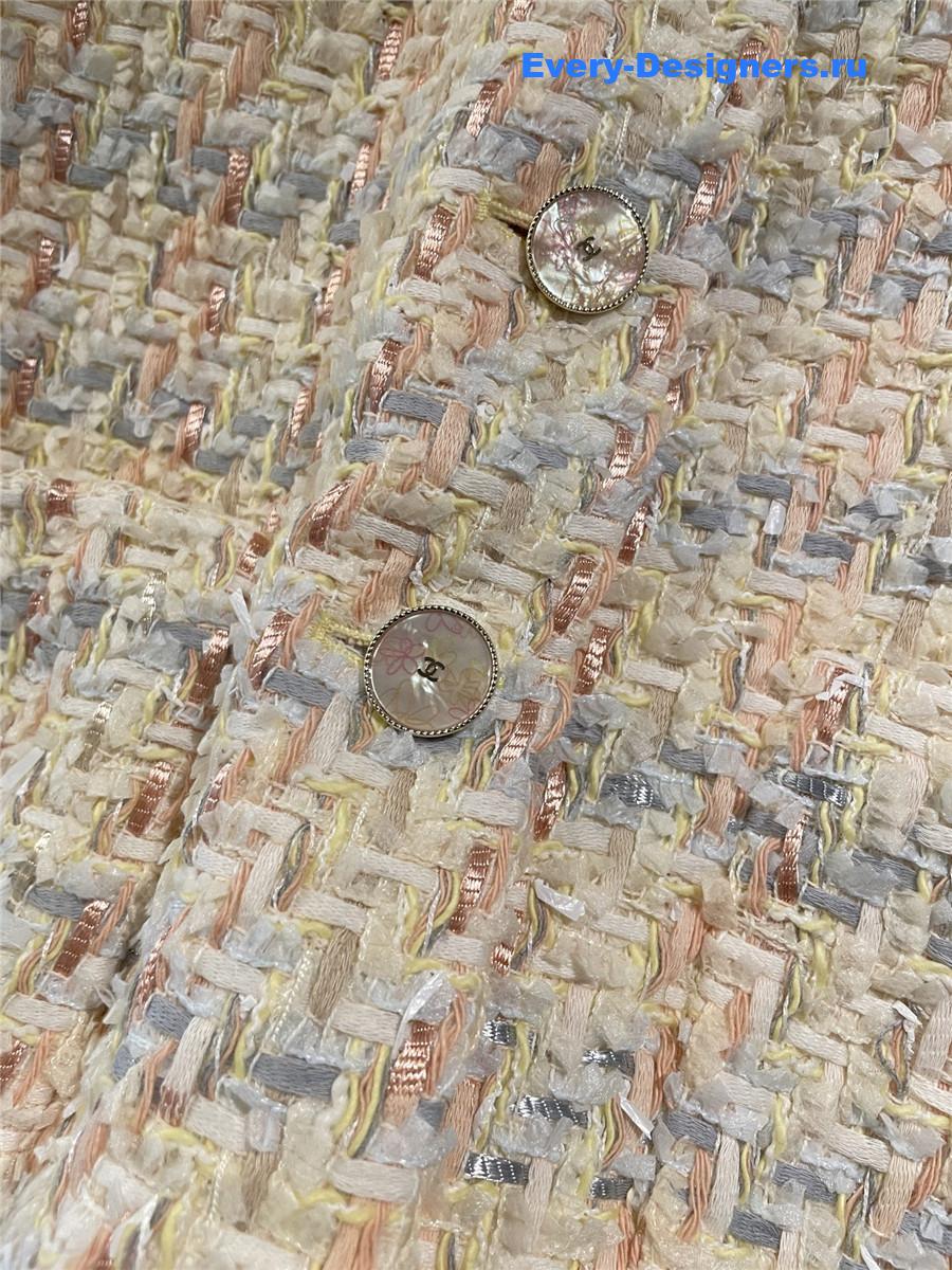 Ch**el checked tweed vest coat