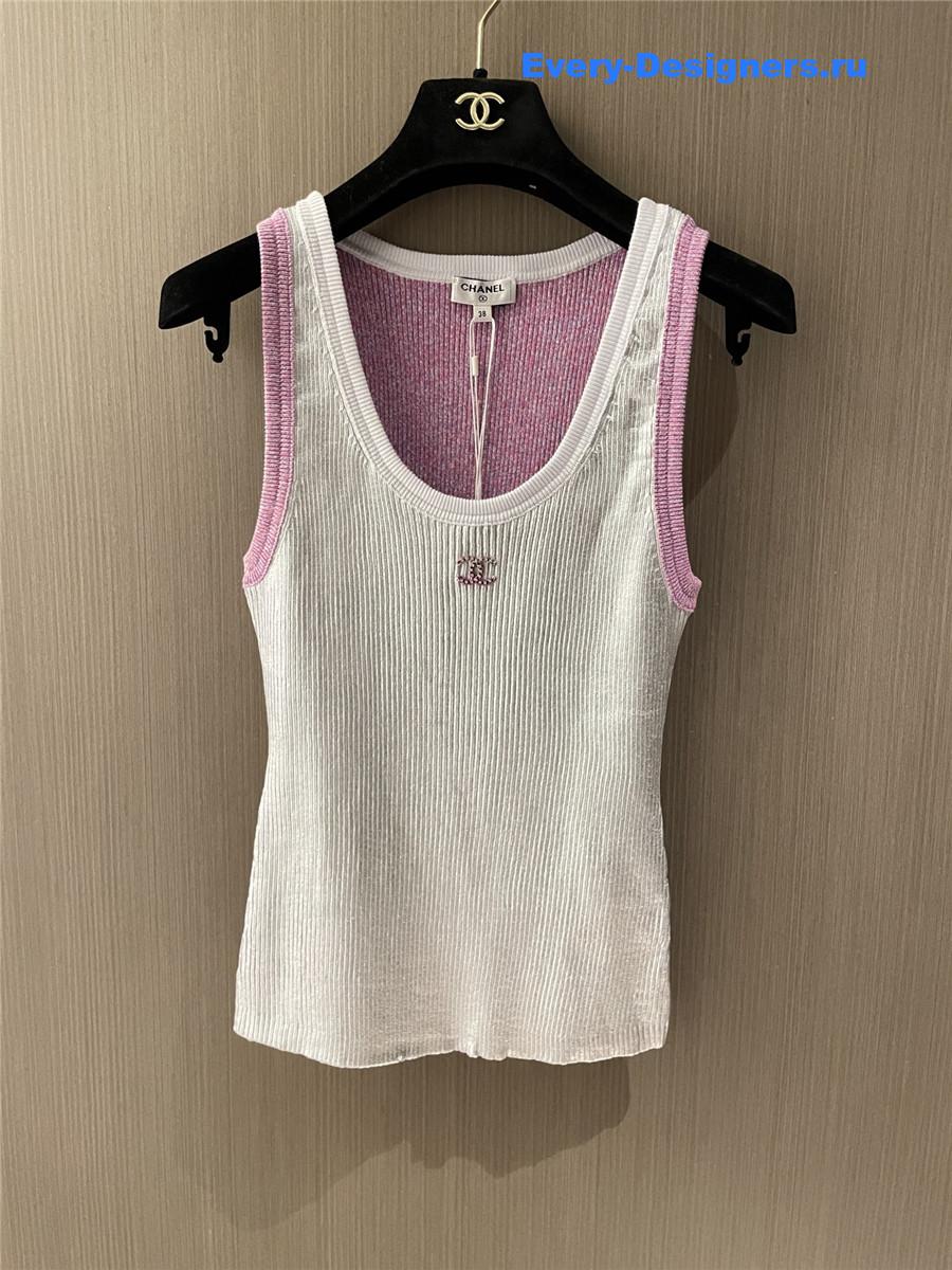 Ch**el u-neck crochet tank top