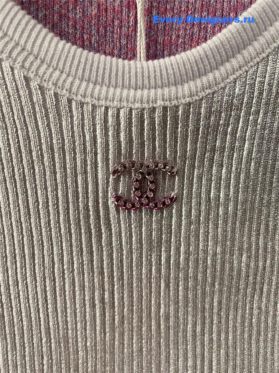 Ch**el u-neck crochet tank top