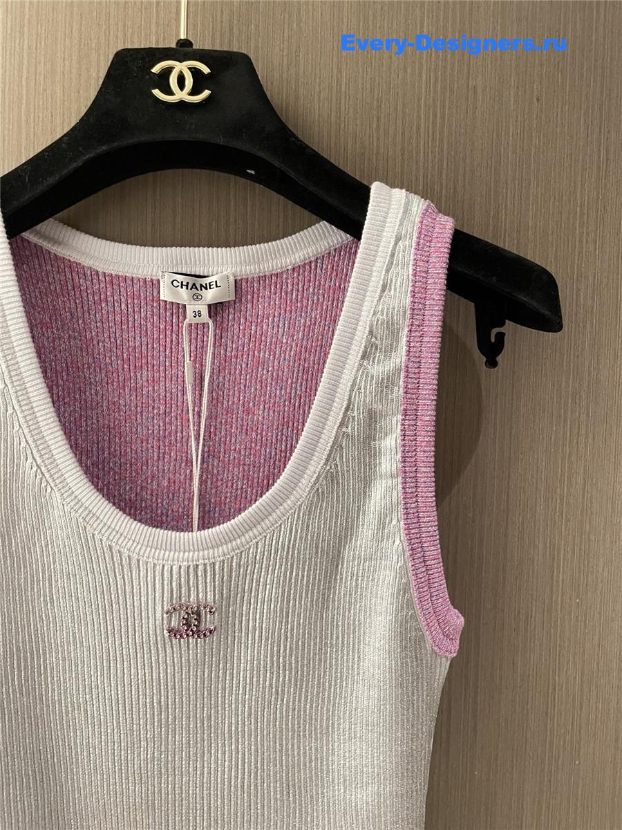 Ch**el u-neck crochet tank top