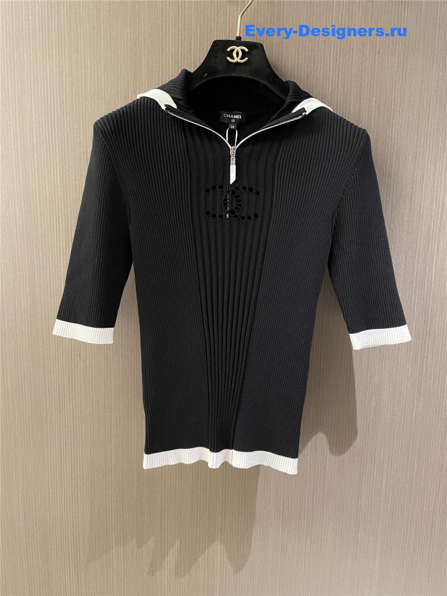 Ch**el hooded knitted top